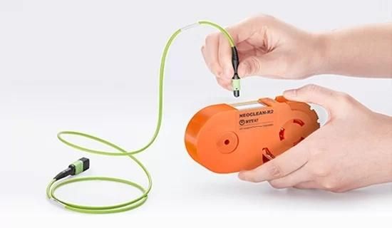 1m (3FT) MTP 12 Female to MTP 12 Female Om5 Multimode Elite Trunk Cable 12 Fiber Type B Plenum (OFNP) Lime Green