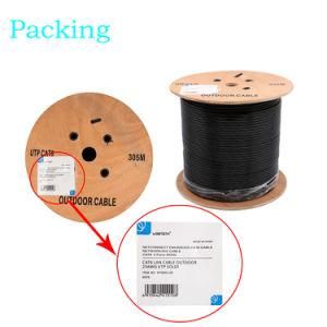 Outdoor UTP CAT6 in LSZH 23AWG 4pair 8core PE Twisted Pair with Drain Wire