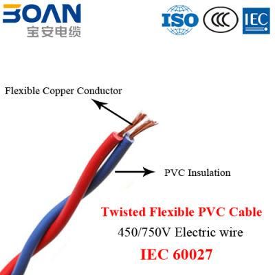 Twisted Flexible Cable, Electric Wire, 450/750V, IEC 60227