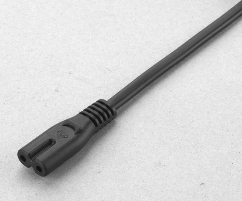 VDE Certification European 2 Pins AC Power Cord with C7 Connector