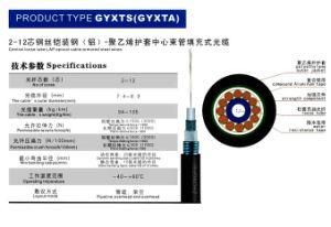2-12 Core Steel Wire Armored Steel (Al) - Polyethylene Sheath Central Tube Filling Fiber Optic Cable