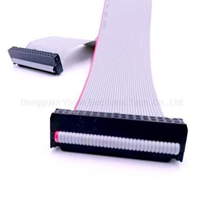 6-64 Pin 1.27mm 2.54mm Pitch IDC Connector Grey Flat Ribbon Cable Assembly