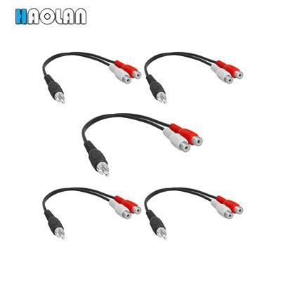 Audio Cable, RCA Cable Y Adapter for Subwoofer, DVD, TV 1FT Black