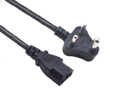 South Africa 3 Pin Plug to IEC C13 Connector Power Cord 6A for Medical Equipments