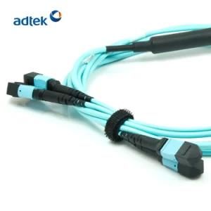 MTP-MTP Female to Female Om3 /Om4 24/48 Fibers 3m PVC/LSZH Aqua Breakout Cable