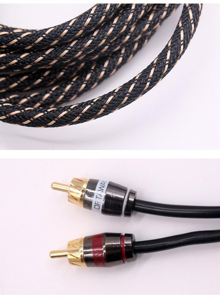 Digital Audio Cable Amplifier RCA Connector Audio Cable Shielded Car RCA Cable Wire