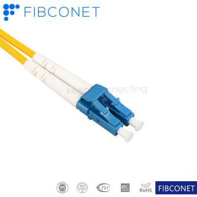 FTTH Patch Cord LC to LC Duplex Sm G652D 9/125 Optical Fiber Patchcord