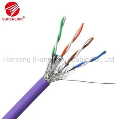 4pair SFTP Cat7 23AWG Bare Copper 550MHz Internet LAN Cable Cat 7 1000FT
