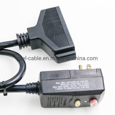 5-15p GFCI Plug to Triple Tap 5-15r Adapter Cords ETL UL
