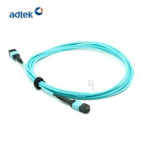 MTP-MTP Female to Female Om4 3m PVC/LSZH Aqua Trunk Cable