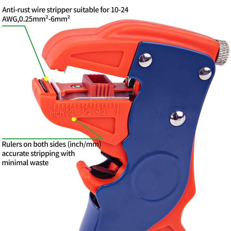 Olearn Wire Stripper Automatic Wire Stripping Tool and Wire Stripper Tool 2 in 1 for Flat Ribbon Wire and Electrical or Automotive Repair