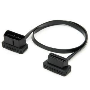 Xaja OBD2 Flat Extension Cable Thin as Noodle 16pin Elm327 Male to Female Obdii Splitter 60cm OBD Cable Harness