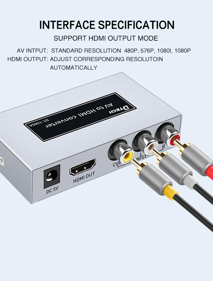 hd av Converter rca to HDMI Converters Television bnc to Hdmi Converter