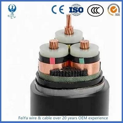 Three Core Copper Conductor XLPE Insulation Steel Wire Armoured PE Sheathed Electric Medium Voltage Cable