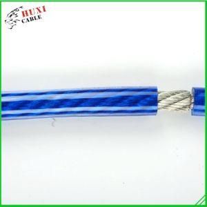 Factory Custom, Low Voltage Transparent Blue PVC Power Cable with High Quality