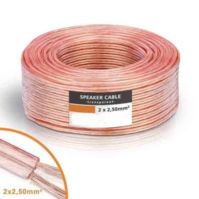 2X2.5mm Transparent OFC High Quality Speaker Wire