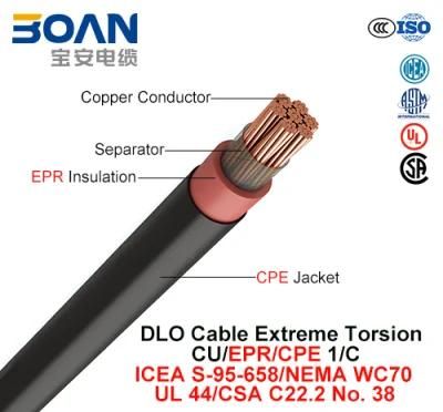 Dlo Cable Extreme Torsion, 600-2000 V, 1/C, Cu/Epr/CPE (ICEA S-95-658/NEMA WC70/UL 44/CSA C22.2 No. 38)