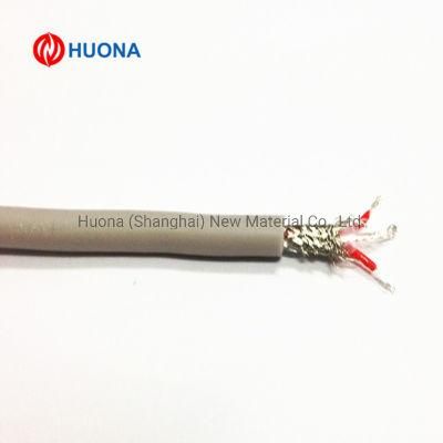 7*0.2mm Silver Plated Copper Wire PT100 Cable with Stainless Steel Shielding and Rubber Jacket