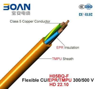 H05bq-F, Rubber Cable, 300/500 V, Flexible Cu/Epr/Tmpu (HD22.10)