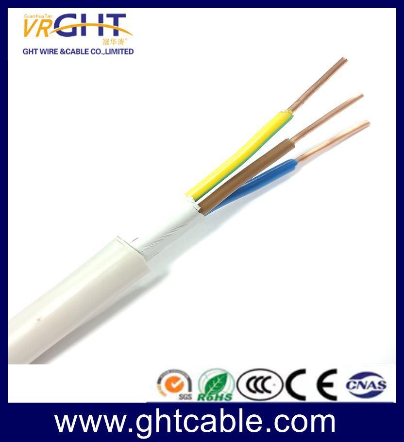 Kvv Cable/Power Cable with TPE and PVC [ (1.5mmx3C) X1c]X1 Od8.2mm (White)