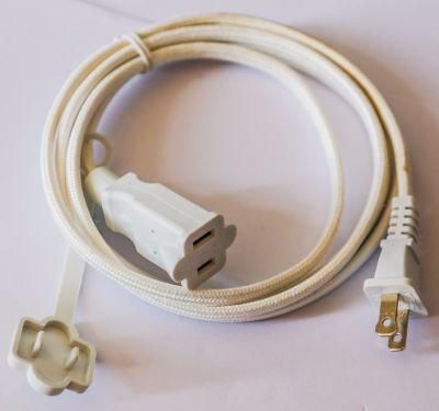 Fabric Power Extension Cord 15A 125V Plug UL CSA