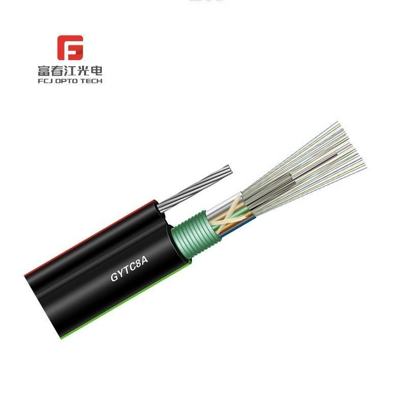 Good Mechanical and Temperature Performance Aluminum Tape Layer Loose Tube Aerial Outdoor Gytc8a Fibre Optics Fiber Optical Cable