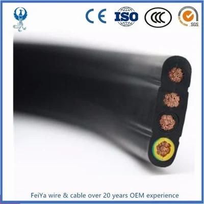 H05vvh6-F /H07vvh6-F Rubber Sheathed Flexible Flat Elevator Travel Cable for Elevator