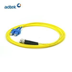 Sc Fiber Patch Cord Optic Sc to St Connectors Duplex Singlemode Patch Cord