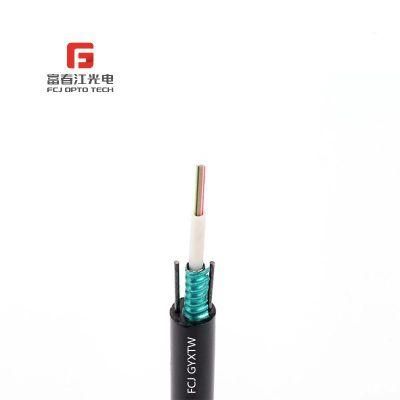 Gyxftw Self-Supporting FTTH Drop Fiber Optic Cable with FRP or Steel Wire Strengthen