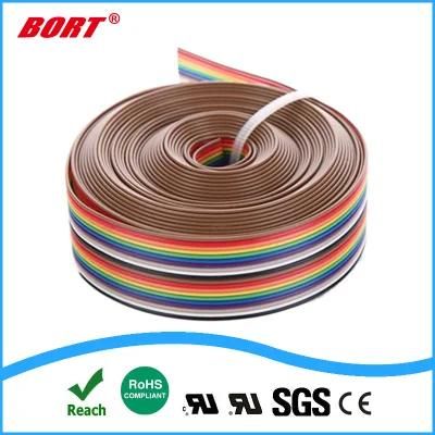 UL, cUL, 10pin Computer Wire Rainbow Color Flat Ribbon Cable IDC Wire Cable