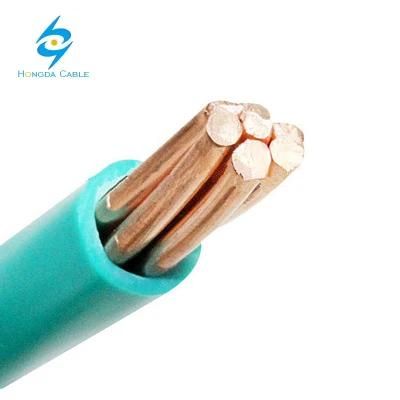 Green Color PVC Insulated Copper Ground Wire 6 AWG 4 AWG