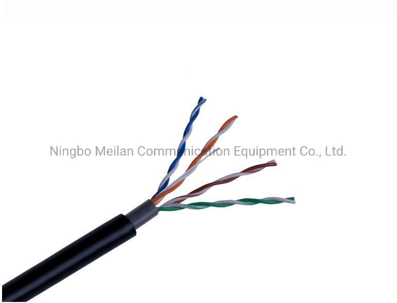 CAT6A Outdoor UTP Network Cable Dual Jacket 23AWG 4 Pair SFTP