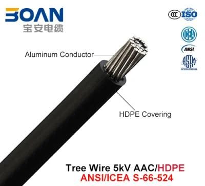 Tree Wire, Aerial Cable, 5 Kv, AAC/HDPE (ANSI/ICEA S-66-524)