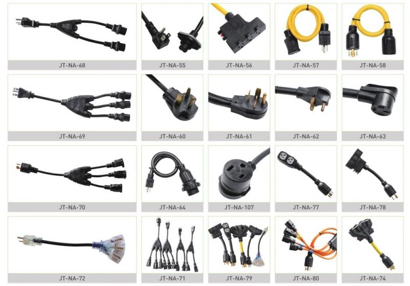 USA American and Canada 110V UL NEMA 5-15 Power Cord UL