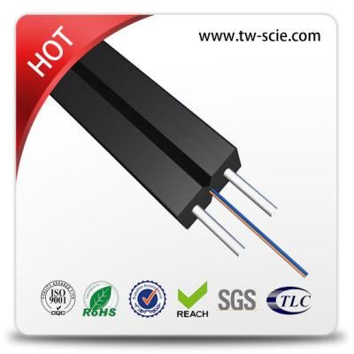 1, 2 Core FTTH Indoor Drop Wire Fiber Optic Cable Optical Fiber Cable