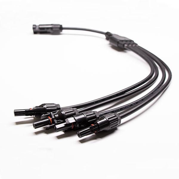 Y Branch 4 to 1 Male Female Mc4 Connector for PV