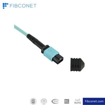 Optical Fiber 12 Cores MPO to MPO Patch Cable for Qsfp+Transceivers MTP Compatible Cabling System