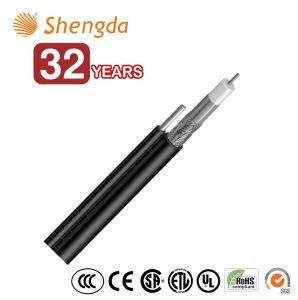 Quad Shield RG6 Coaxial Cable with Messenger for CATV/Matv/CCTV Equipments