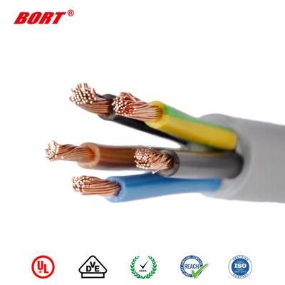 H03vvh2-F H05VV-F Electric Wire Bare Copper Conductor Flexible PVC Insulation Cable