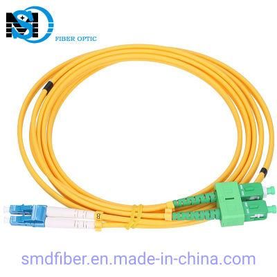 LC/Upc to Sc/APC Singlemode Duplex Fiber Patch Cord