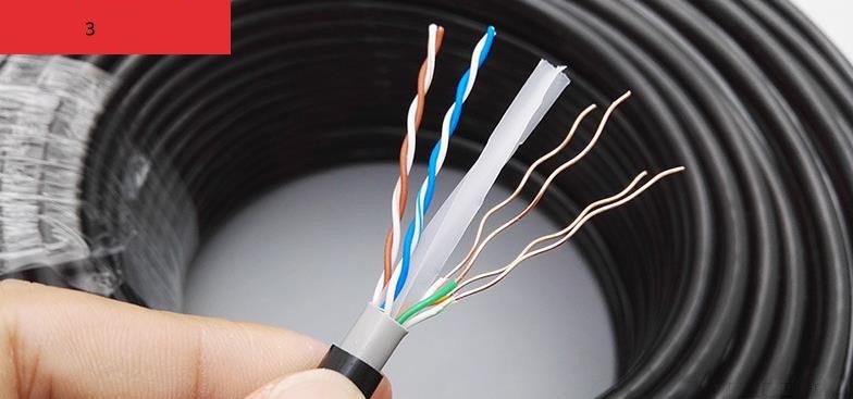 External CAT6 Outdoor Use Copper Reel Black Network Cable