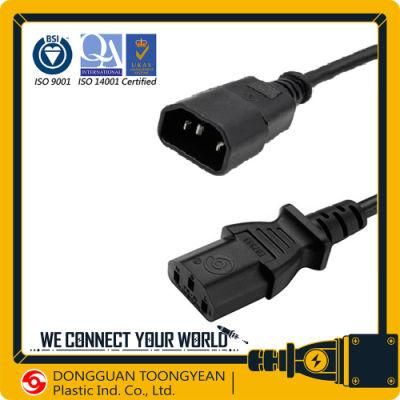 America Canada cUL Approval Us AC Power Cord 10A/125V C13 to C14 Connector