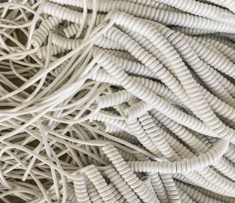 Customization PU PVC Material Power Spring Wire Spiral Cable Coiled Cable