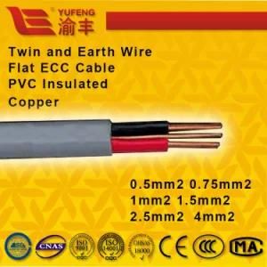 2 Core Copper Conductor 2X1.5 mm2 PVC Insulated Flexible Flat Wire