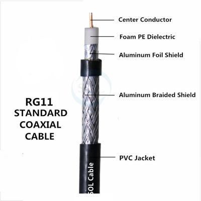 CATV 75 Ohm Tri-Shield Rg11 CS1160bvm Coaxial Cable with PE Jacket