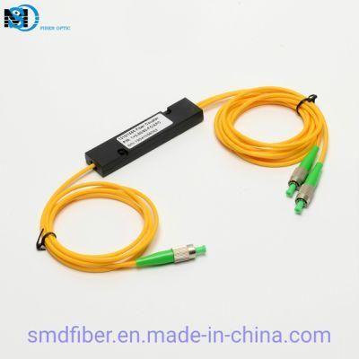 Fiber Network Equipment FTTH Optical 1 X 2 Splitter Steel Tube Fiber Circulator PLC Splitter