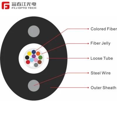 GYFTY 12-144 Core Fiber Optic Outdoor Cable Stranded Non-Metailc &amp; Non-Armored Cable