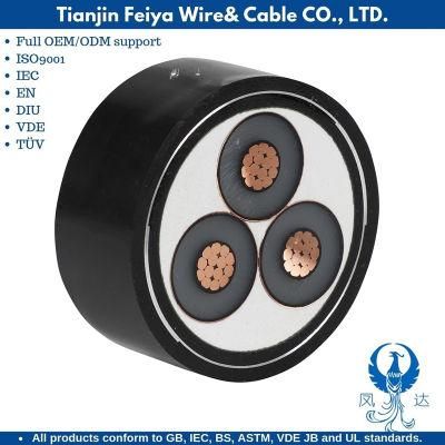 Nyy H1z2z2-K Underground Copper/Aluminum Conductor XLPE Insulated PVC Sheathed Steel Wire Armoured Medium Voltage Power Cable