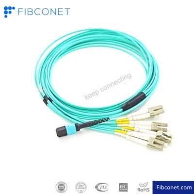CE Quality Optical Singlemode Multimode MTP MPO 8 12 Core Breakout Fiber Optic Patch Cord