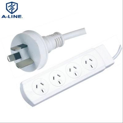 Free Sample 10A 250V SAA Approved 4-Outlets Power Strip